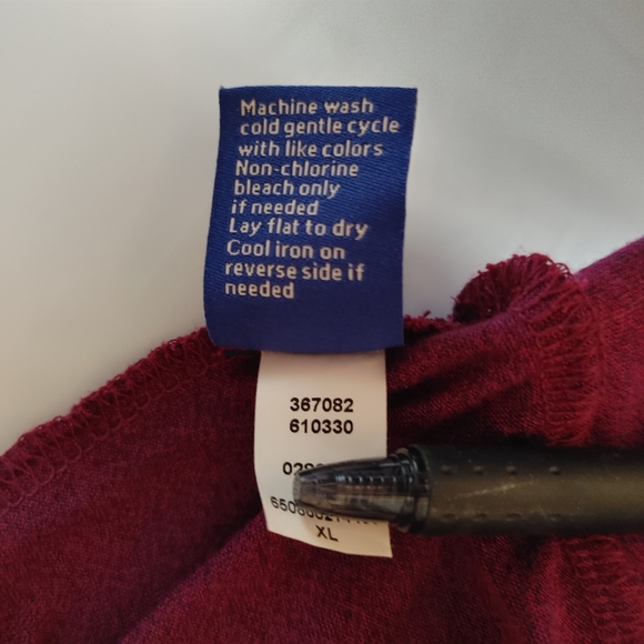 NWOT Apt. 9 ruched knit blouse, size XL - Picture 6 of 6